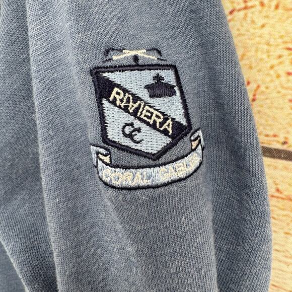 Johnnie-O Crewneck Sweatshirt Mens Medium Blue Riviera CC Coral Gables - Picture 10 of 15